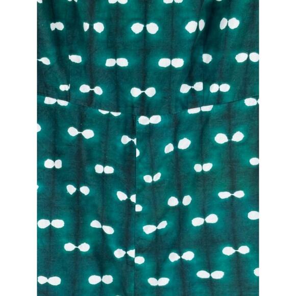 Busayo Collective Green & White Tie-Back Sleeveless Cropped Jumpsuit – Size 6 - Picture 3 of 9